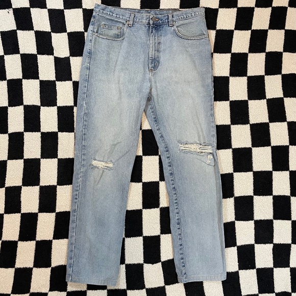 vintage guess light wash jeans talon zipper made in usa size 34 - Picture 1 of 6